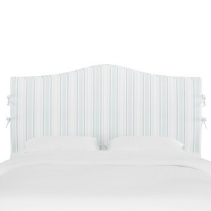 Queen Slipcover Headboard Brolly Stripe Blue - Simply Shabby Chic
