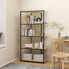 Aash 5 Layer Rack Bookcase,63" Metal Frame Geometric Free Standing Open Decorative Bookshelf for 5 Laye Shelf-Maison Boucle - 2 of 4