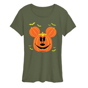 Women's - Disney - Pumpkin Mouse Short Sleeve Graphic T-Shirt - 1 of 3