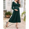LXT-Women's Tiered Ruffle Hem Maxi Dress with Belt for Baby Shower - 2 of 4