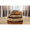 HomeRoots Set of Three Natural Round Solid Wood Floral Indoor Outdoor Handmade Serving Tray With Handles - 2 of 4