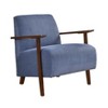 Grungis Corduroy Accent Chairs,Living Room Chairs with Solid Wood Arms and Legs in Brown Finish,Comfy Chairs for Living Room,Bedroom - 2 of 4