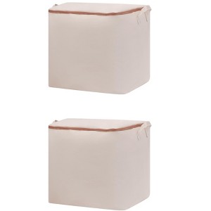 REGALWOVEN Foldable Storage Organizing Bedroom Storage Bags with Handle, Closet Organizers and Storage 2 Pcs - 1 of 4