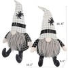 NAYSAYE Party Decoration and Accessories Set of 2 Fabric Sitting Gnomes with White Hat for Halloween Tabletop, Black and White, 19.1"*6.5"*9.05" - 2 of 4