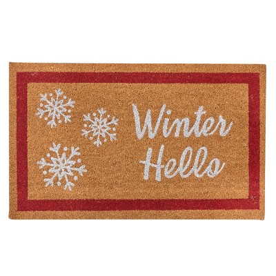 Park Designs Winter Hello Doormat - Beige