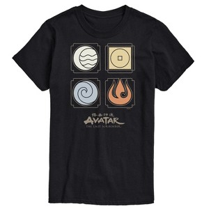 Men's - Avatar: The Last Airbender - Nations Symbols Short Sleeve Graphic T-Shirt - 1 of 4