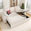AMERLIFE Sectional Sofa Bed with Storage,Reversible Pull Out Sleeper Couch for Living Room - 2 of 4
