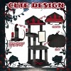 SEVOBAL Gothic Cat Tree with Throne Goth Bed Coffin-Shaped Perch Durable Sisal Scratching Posts Goth Cat Tree for Majestic Rest, Black, 54"*20"*60" - 4 of 4