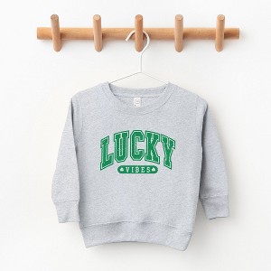 The Juniper Shop Lucky Vibes Distressed Toddler Graphic Sweatshirt - 1 of 3