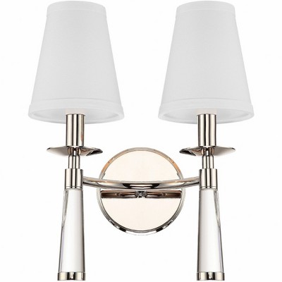 Crystorama Lighting Baxter 2 - Light Sconce in  Polished Nickel