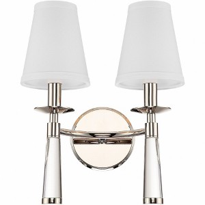 Crystorama Lighting Baxter 2 - Light Sconce in  Polished Nickel - 1 of 4