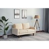TiramisuBest Sleek Black Contemporary Loveseat, Modern Upholstered Sofa for Living Room or Bedroom - 4 of 4