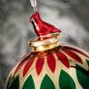 5"H Sullivans Christmas Diamond Ball Ornament  Red-Green - 2 of 2