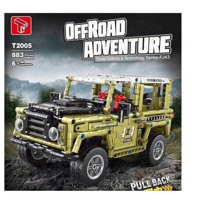 MPM Land Rover Defender Pull Back Building Blocks Vehicle Offroad Toy Car Set - 883 PCS, Ideal Christmas, Birthday Gift for All Aged 11 And Up