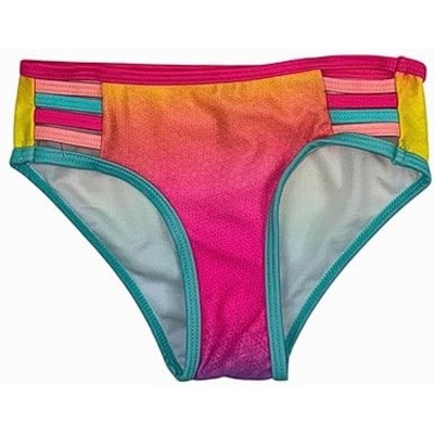 GO COCO Little Girls’ 2-Piece Strappy Detail Camikini Swimsuit Set, Sorbet Delight, 6X — фото 4