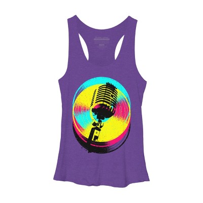 Women's Design By Humans Colors and Records By clingcling Racerback Tank Top