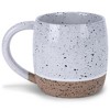 Elanze Designs Speckled Raw Bottom 17 ounce Ceramic Mugs Pack of 2, White - 3 of 4