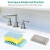 Aoibox 3PCS Self Draining Soap Holder, Premium Silicone Soap Dish for Shower, Bathroom, Kitchen, Bath Tub, Sponges, Keep Soaps Dry Clean - 3 of 4