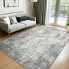 ABYNOW 8x10 Machine Washable Area Rug – Modern Abstract Soft Low-Pile Carpet with Non-Slip Backing for Living Room & Bedroom - 2 of 4