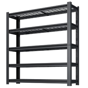 Munora - 72"H 5-Tier Heavy Duty Garage Shelving - Adjustable Storage for Warehouse/Basement - 16"D x 35"W - Black - 1 of 4
