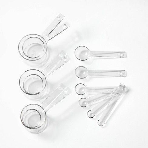 KitchenAid 12-piece Measuring Set, Cups and Spoons, Clear/Red