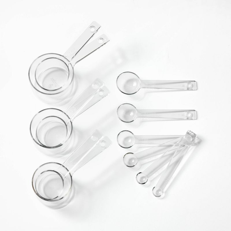 12pc Tritan Plastic Measuring Cups and Spoons Set Clear - Figmint&#8482;, 1 of 5