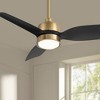 Casa Vieja 36" Verdin Modern Indoor Outdoor Ceiling Fan 3 Blade LED Light Remote Control Brass Finish Black Blades Bedroom Living Room Damp Rated - 2 of 4