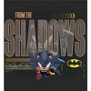 DC x Sonic the Hedgehog From The Shadows Shadow X Batman Yellow Outline Youth Long Sleeve Hoodie - 2 of 2