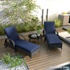 Outsunny Outdoor Lounge Chair Cushion Set of 2, Foldable Patio Chaise Lounge Cushion Set, 76" x 23" - 3 of 4