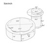 CAVINAS Set of 2 Cream Style Nesting Coffee Tables for Living Room,Irregular Center Table with Side Table,Living Room Furniture - 4 of 4