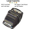 Clotth Fashionable Wallet for Women - RFID Blocking Compact Double Zipper Genuine Leather Card Holder Easy Access Design for Daily Use,Travel - 4 of 4