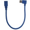Sanoxy USB 3.0 Right Angle Male to USB 3.0 Female Extension Cable 1 FT Super Speed - 3 of 4