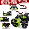 12V Kids Electric 3-Wheel Ride-On Car with Parent Remote Control, 2x55W Motors, 2 Speeds, LED Lights, Music, USB, Suspension & EVA Tires - 3 of 4