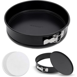 NutriChef Nonstick Springform Cake Pan - Durable Steel Cheesecake Pan w/Stainless Steel Clasp & Removable Bottom - 1 of 4