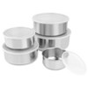 The Lakeside Collection Set of 5 Stainless Steel Mixing Bowls with Lid - Silver - 2 of 4
