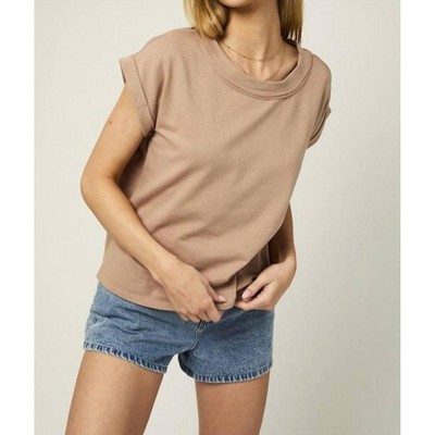 Women's Wo's Raw Edge Roll Up Top - GILLI