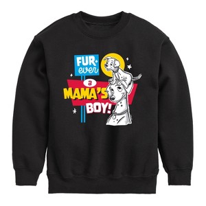 Boys' - 101 Dalmatians - Furever A Mamas Boy Graphic Long Sleeve Fleece Sweatshirt - 1 of 4