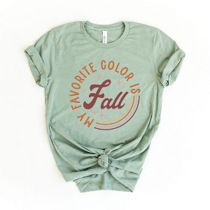 Simply Sage Market Women's My Favorite Color Is Fall Circle Short Sleeve Graphic Tee - 1 of 2