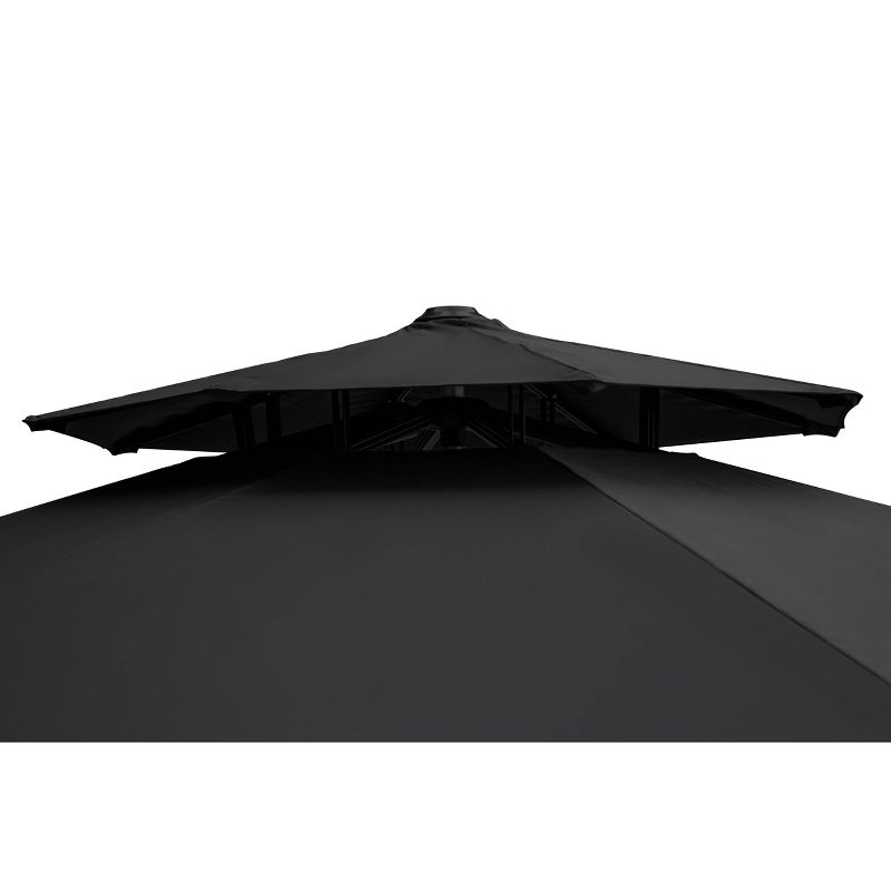 11.5&#39; Double Top Round Cantilever Umbrella, Aluminum Offset, UV-Resistant Polyester, Adjustable Crank - Crestlive Products, 4 of 10