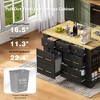Dexmalle Kitchen Island with Multi Storage Drawers and Shelf ,Dining Room/Kitchen - 4 of 4