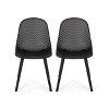 Set of 2 Posey Dining Chair, Black-Christopher Knight Home - 3 of 4