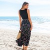 Women's Floral Print Maxi Dress with Side Slit - Cupshe - 4 of 4