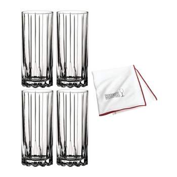 Riedel Drink Specific Glassware Highball Glass (10 oz, Set of 4) with Cloth