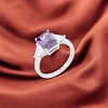 Slickblue 4.5ct CZ Engagement Ring for Women, Classic Style, Rhodium Plated, Trillion Cut, Color Options, Sizes 5-10 - 2 of 4