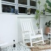 Oversized Patio Rocking Chair With Wood-Texture,Outdoor Rocking Chair,All Weather Resistant porch Rocking Chair -The Pop Home - 3 of 4