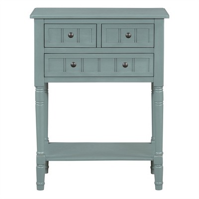OUTSUPPLY Slim Console Table with 3 Drawers & Shelf, Narrow Sofa Table for Living Room, Hallway