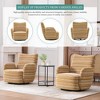 GDFStudio Colette Modern 360° Swivel Striped Pattern Boucle Upholstered Arm Chair - 4 of 4