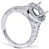 Pompeii3 1/2ct Vintage Halo Diamond Ring Setting 14K White Gold - 2 of 4