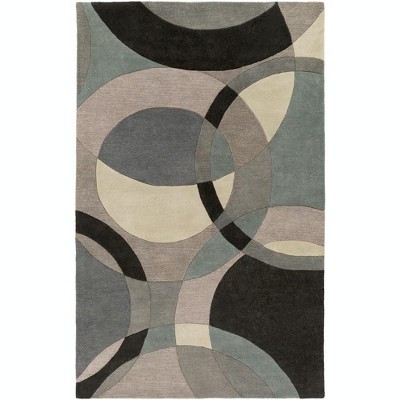 Mark & Day Besancon 5'x8' Rectangle Tufted Indoor Area Rugs Khaki: Stain-Resistant Wool, Geometric Pattern, Modern Decor