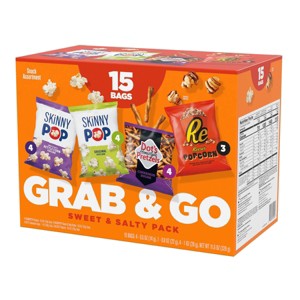 SkinnyPop Grab & Go Sweet & Salty Snacks Pack - 11.6oz/15ct - 1 of 3